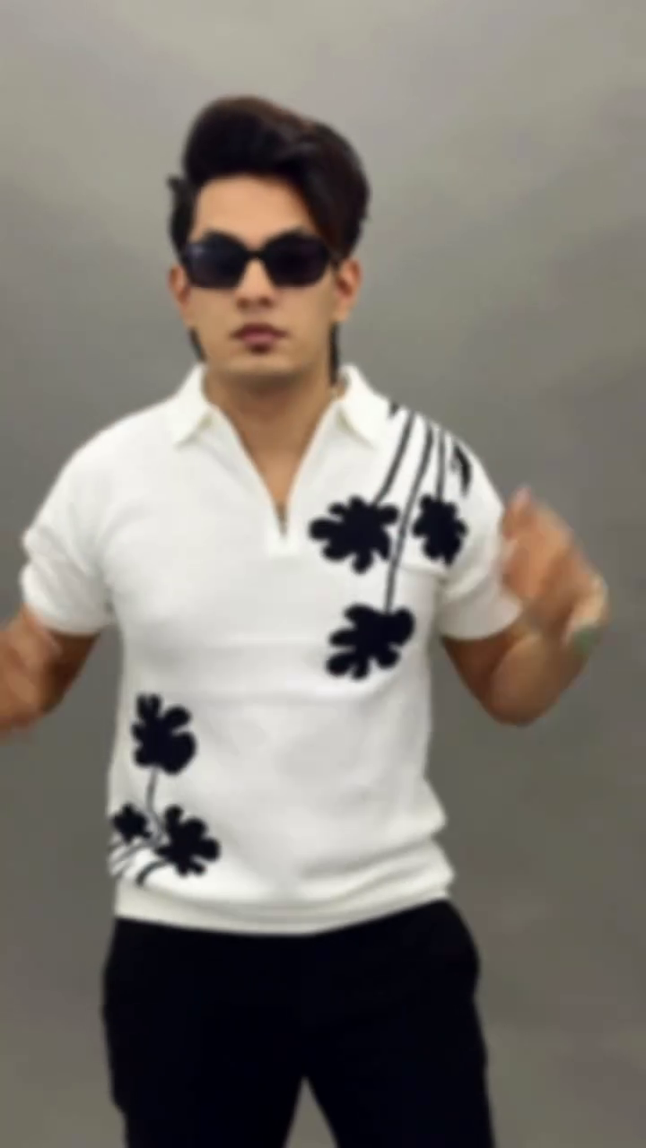 🖤 Premium Floral Knit Polo for Men